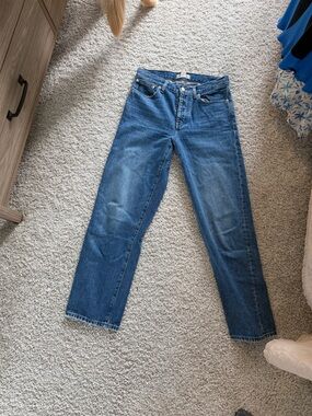Madewell low slung straight jeans